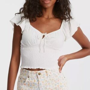 NWT Billabong Secret Spot white Crop Trop